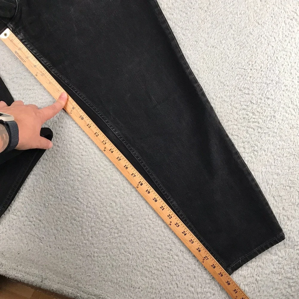 Levis 550 Jeans Women 16 MIS M Black High‎ Rise Tapered Relaxed Fit USA 90s Vtg
